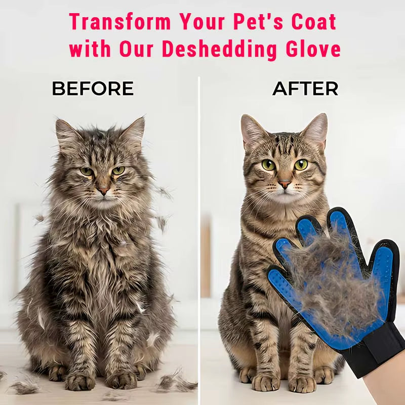 Hot Sell 2 in 1 Five Fingers Hair Removal Silicone Pet Cat Cleaning Hair Remover Grooming Deshedding and Bathing Brush Gloves