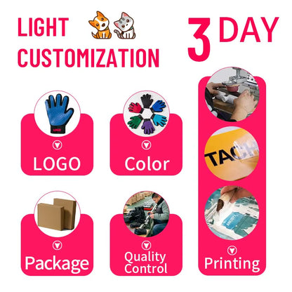 Hot Sell 2 in 1 Five Fingers Hair Removal Silicone Pet Cat Cleaning Hair Remover Grooming Deshedding and Bathing Brush Gloves